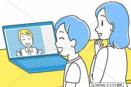 オンライン面談 2種 Tawtawイラスト素材 オンライン面談 2種 Tawtawイラスト素材