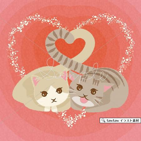 ハートを作る猫 Tawtawイラスト素材 ハートを作る猫 Tawtawイラスト素材
