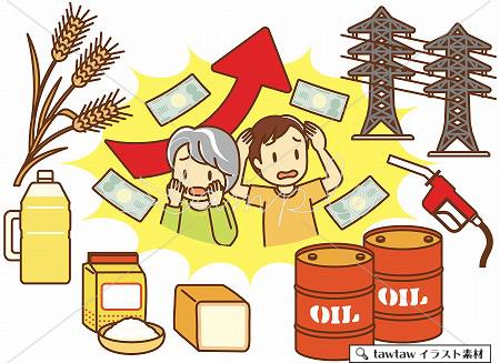 物価の上昇に頭を抱える人々 カラー Tawtawイラスト素材 物価の上昇に頭を抱える人々 カラー Tawtawイラスト素材