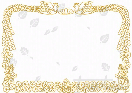 賞状の枠（カジュアル）イラスト素材サムネイル
